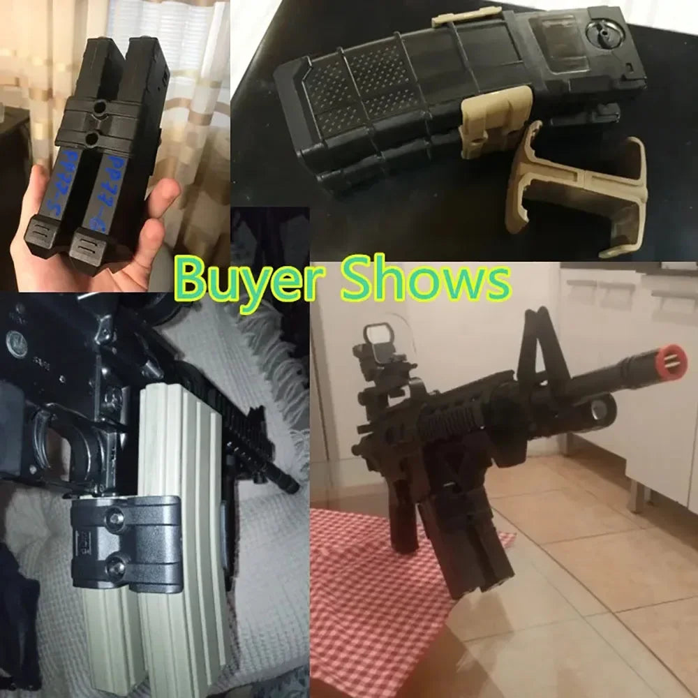 Universal Clip Rifle Dual Parallel Magazine for AK AR15 M4 Mag595 Airsoft Link Round Cartridge Speed Loader Gun Accessories