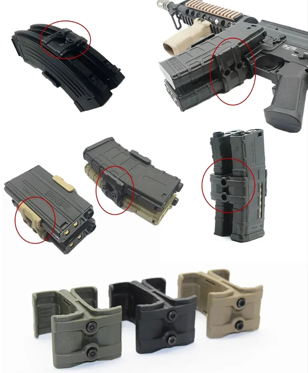 Universal Clip Rifle Dual Parallel Magazine for AK AR15 M4 Mag595 Airsoft Link Round Cartridge Speed Loader Gun Accessories